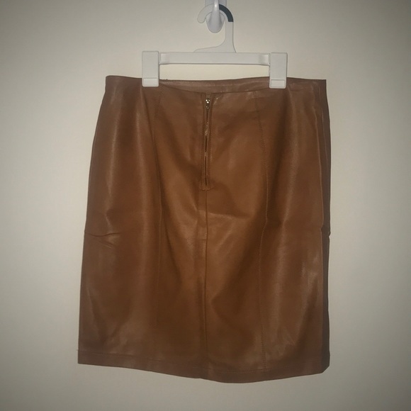 Ann Taylor Leather Mini Skirt With Pockets - Picture 3 of 4